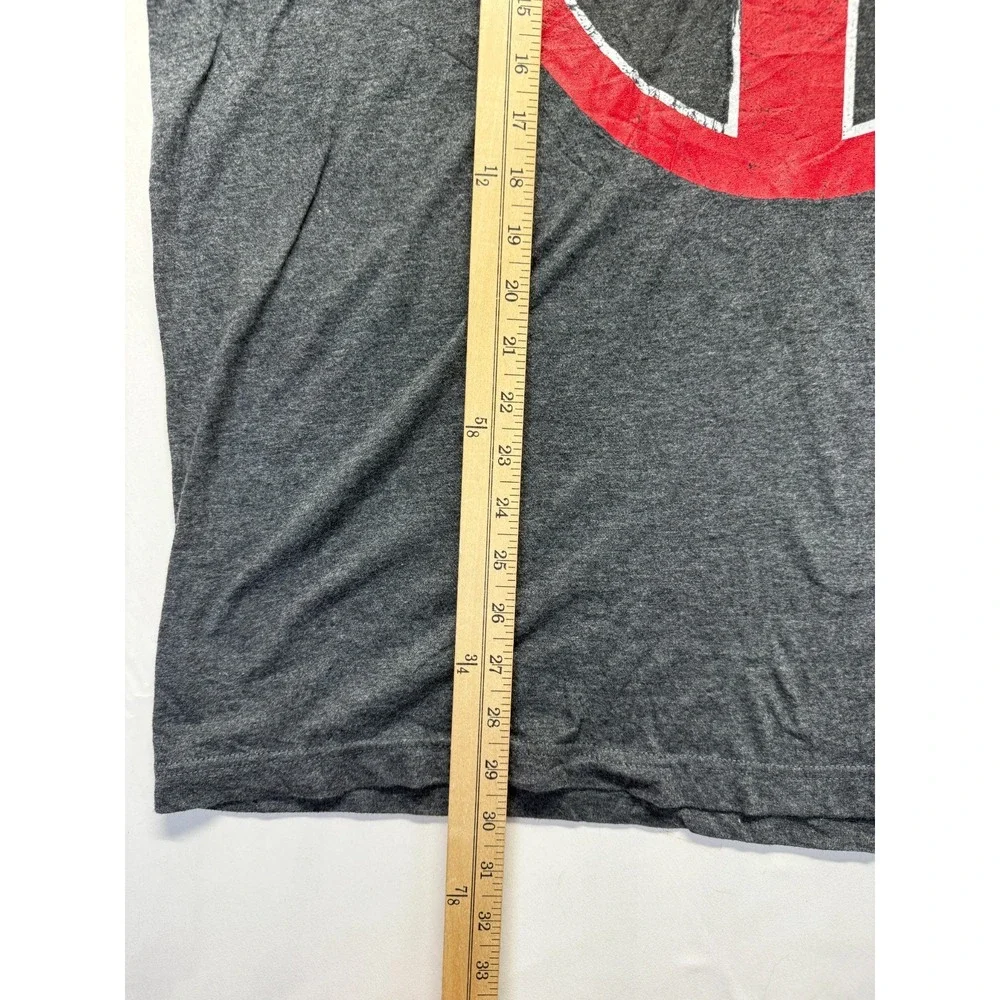 Marvel T Shirt Mens 2XL Heather Charcoal Gray Graphic Print Deadpool Distressed
